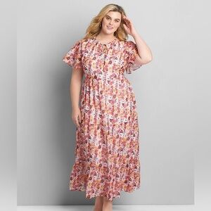 Lane Bryant NWT Floral Maxi Dress Size 10/12